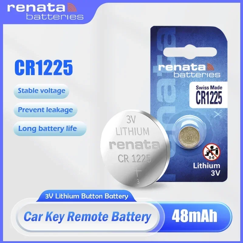 جديد RENATA CR1225 CR 1225 DL1225 LM1225 BR1225 ECR1225 3 فولت بطارية ليثيوم للتحكم عن بعد مفتاح السيارة ساعة زر عملة خلية