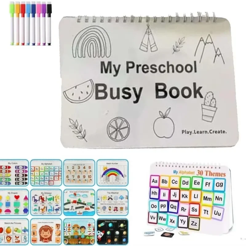 

For Toddlers My Preschool Busy Book Education Workbook Learning Activities Creative Gift Preschool Busy Book Toddler Busy Book