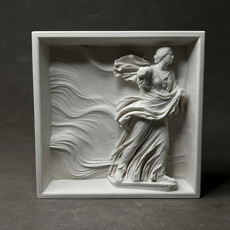 Modern Lady of The Wind Gypsum Sculpture Desktop Ornaments Classical Character Statues Crafts Indoor Desktop Aesthetic Ornaments