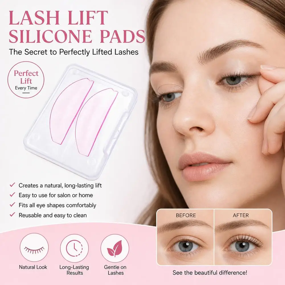 1 Pair Self-Adhesive Silicone Lash Lift Pads Ultra-Thin Eyelash Perming Shields Rods Reusable Eye Patch Makeup Tools view 6