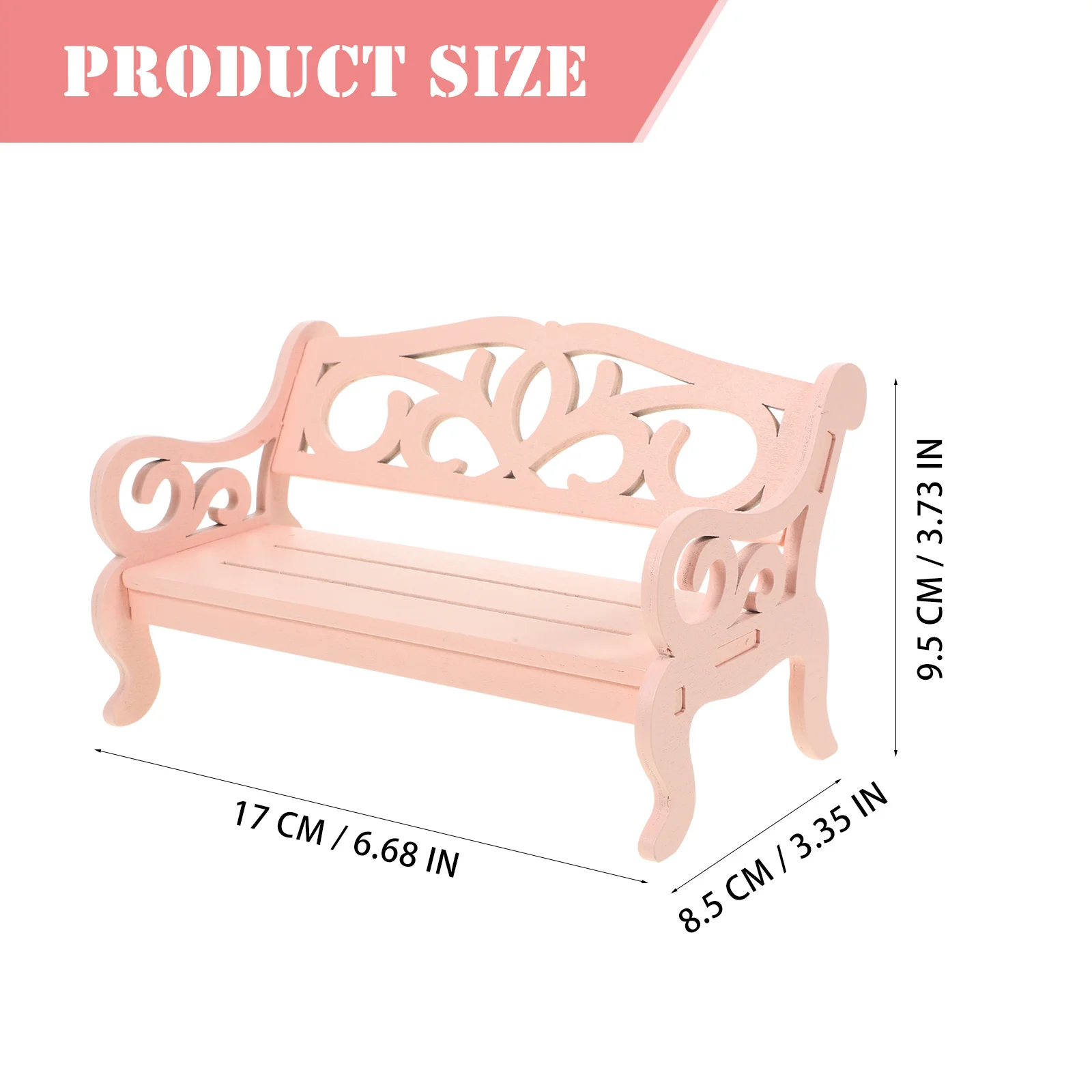 Mini chaise rose décorative, meubles miniatures, Adorable, compacte, légère, décoration de maison, réaliste, résistante à l'usure, 2 pièces