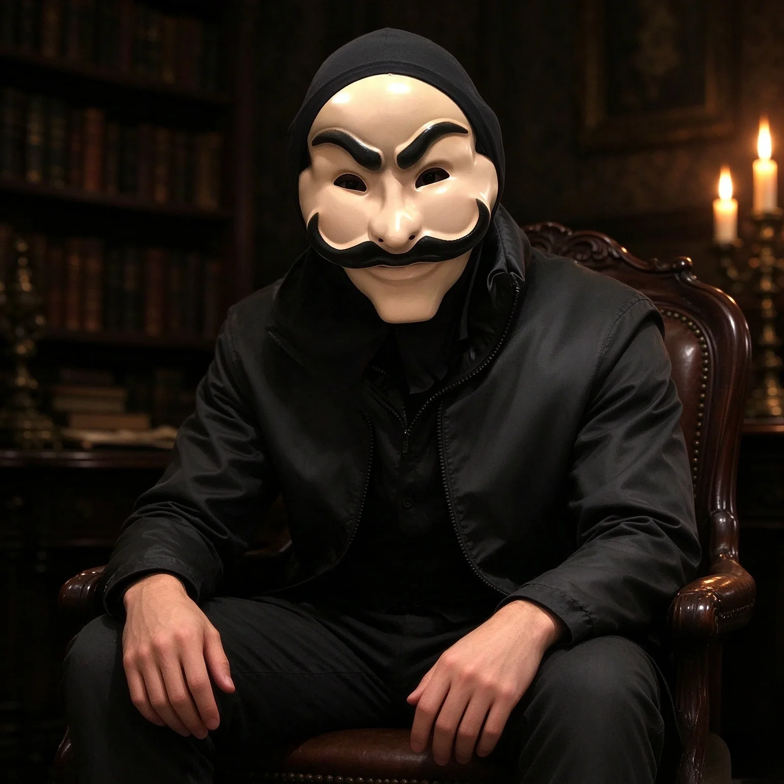 V-shaped Revenge Squad Mask Latex Full Face Mask Halloween Party Makeup Ball cosplay Prop Movie Same Mask