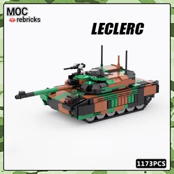 MOC Military Series WW2 LECLERC Main Battle Tank War Weapon Building Block Model Bricks DIY Toys for Kid Christmas Gifts