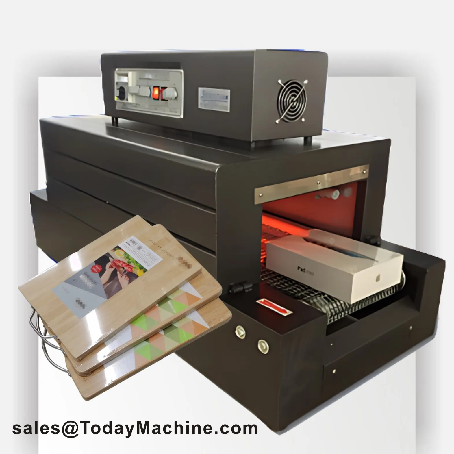 Heat Shrink Tunnel Machine for Bottles Boxes Food Packaging POF PVC Shrink Wrapping Equipment