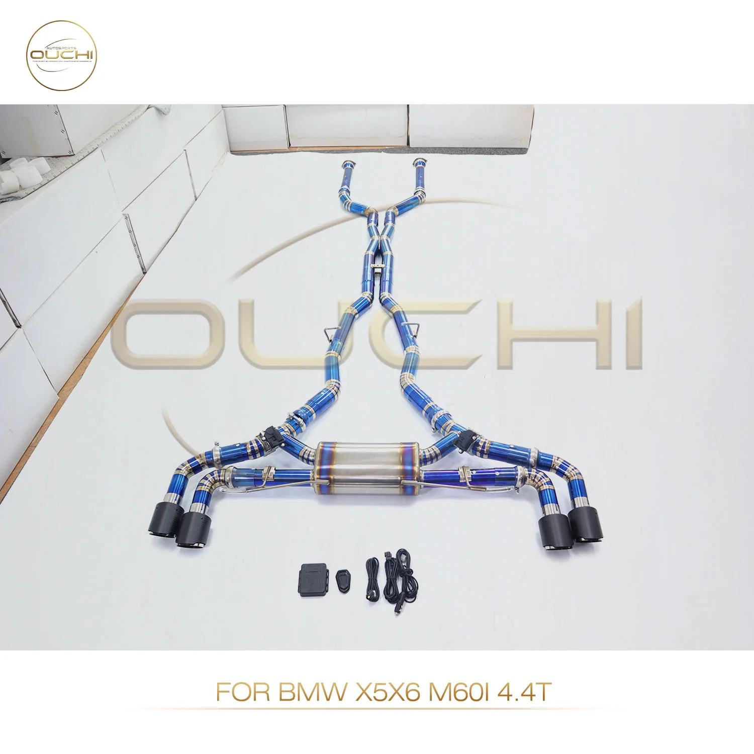 Ouchi Exhaust System titanium alloy High Flow Performance catback for BMW X5X6 M60i 4.4T Car Accessories