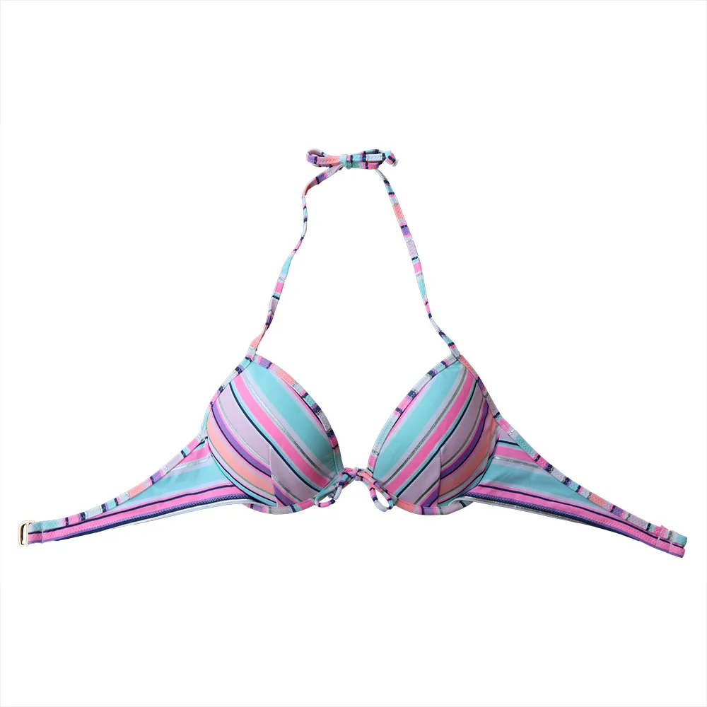 Women 2 Piece Bikini Sets Underwear Summer Secret Style Swimsuit Stripe Swimwear Seachwear Sexy Bikinis