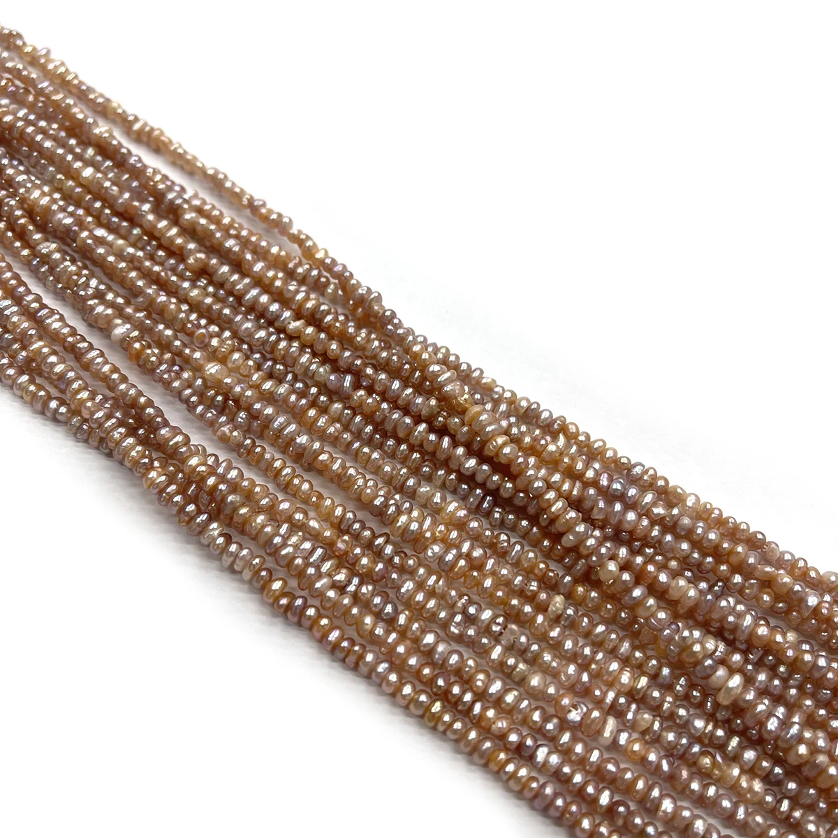 3-4mm Zufällige Rosa-Lila Unregelmäßige Süßwasserperlen Halbfertige Perlenkomponenten für Handgemachte DIY-Schmuck- und Bastelprojekte – Detail 4