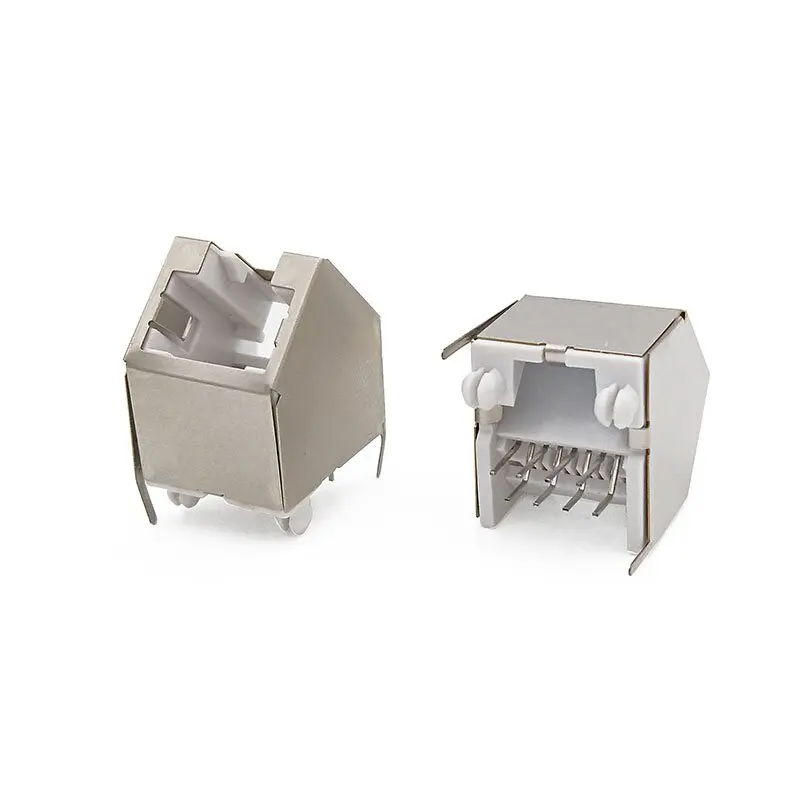 

15PCS 5226 RJ45 network port socket 8P8C 45-degree diagonal insertion with shielding shell vertical female connector