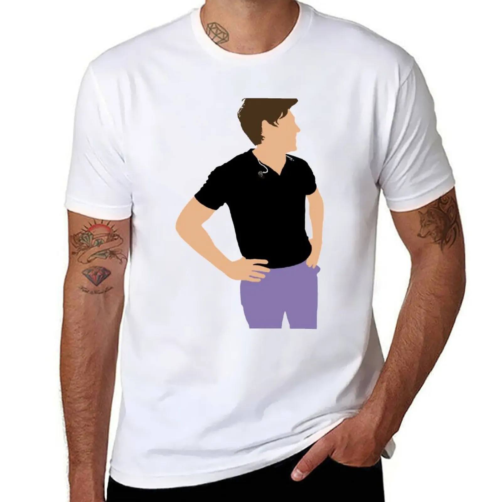 

niall cotton T-Shirt show) pants t (from man the late shirt graphic iconic shirt t t purple late the pack shirt man plain in