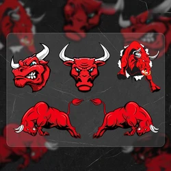 Angry Bull Bullhead Motorcycle Stickers Waterproof DIY Side Panels Fuel Tank Cap Fairing Scooter Vinyl Decals Cool Decoration