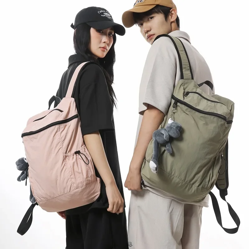 Backpack Fashion New College Student Simple Casual School Bag Large Capacity Junior High School Student Storage Bag