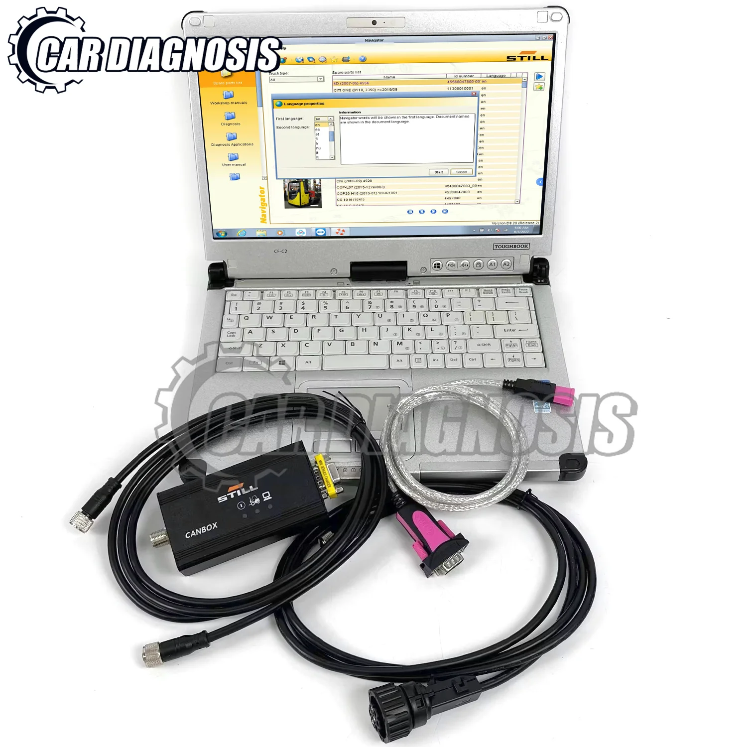 

CF C2 Laptop Forklift For Still Canbox Cable 50983605400 Still Interface Box Can Bus Line Still CANBOX 2 Diagnostic tool