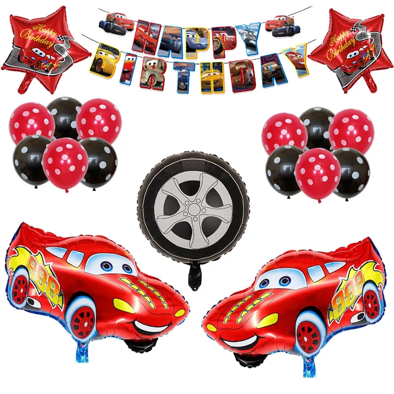 Disney McQueen Car Shield Theme Children's Birthday Decoration Balloon Set