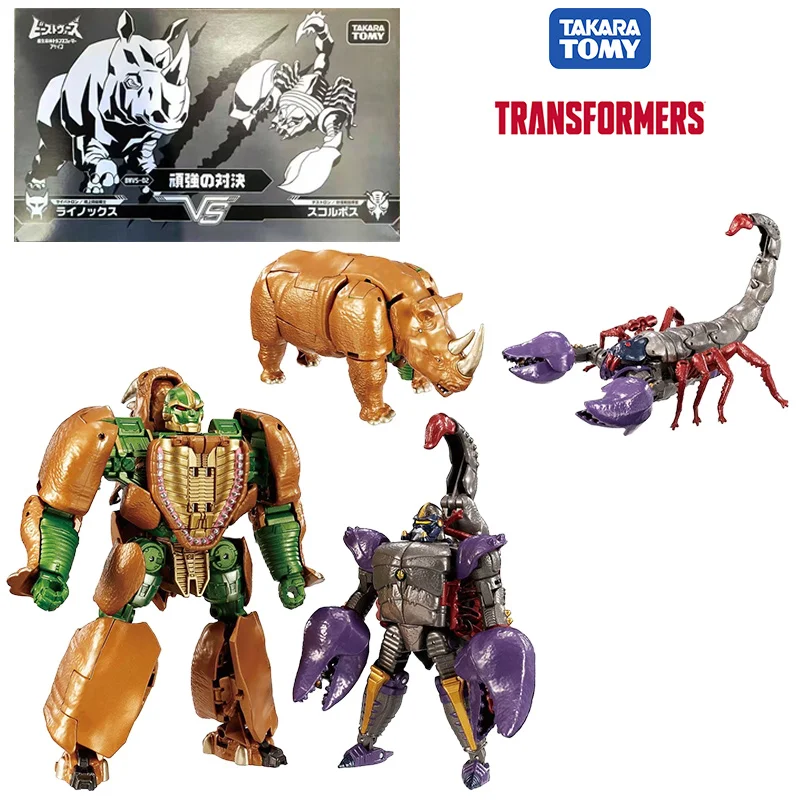 Takara Tomy Transformers Beast Wars Vintage Series BWVS-02 Rhinox Vs Scorponok Original Action Figure Model Toy Gift Collection