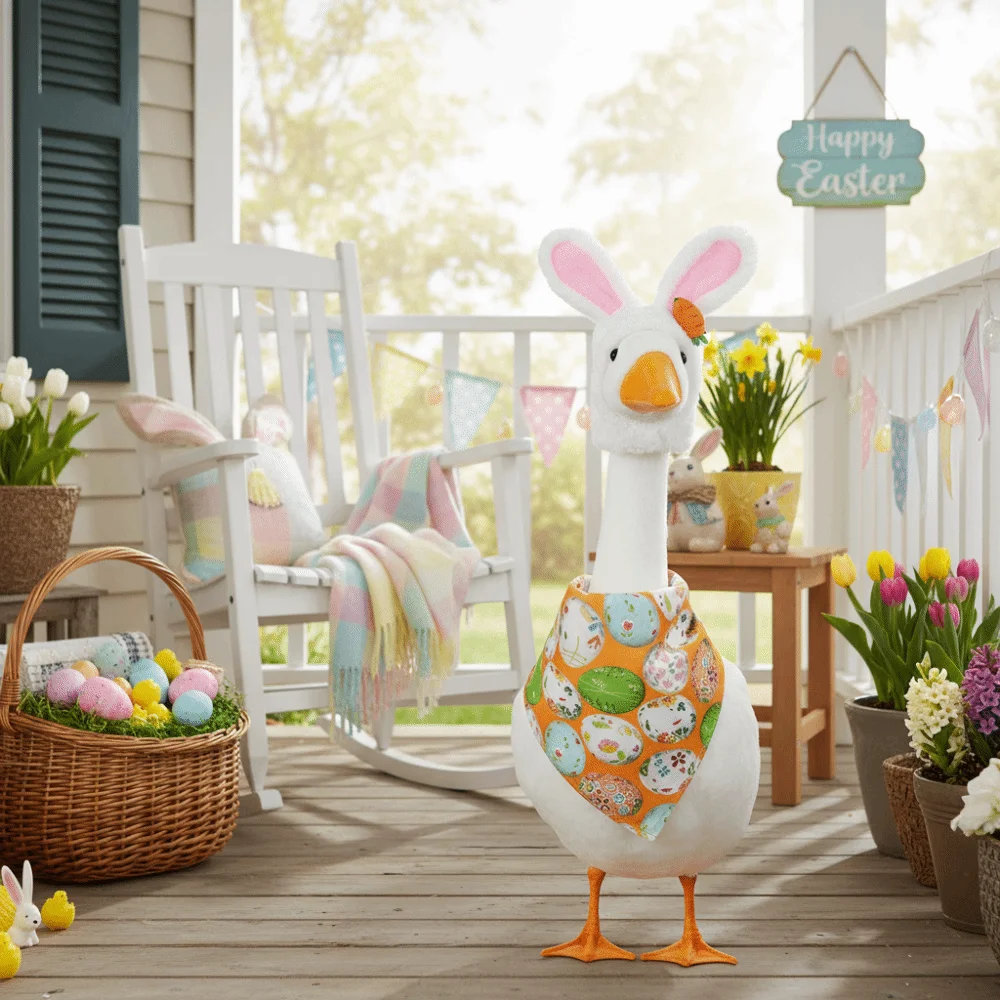 

Outdoor Decor Cute Design Goose Outfit Set Easter Day Theme Housewarming Gift Goose Clothes Garden Decor Porch Decoration