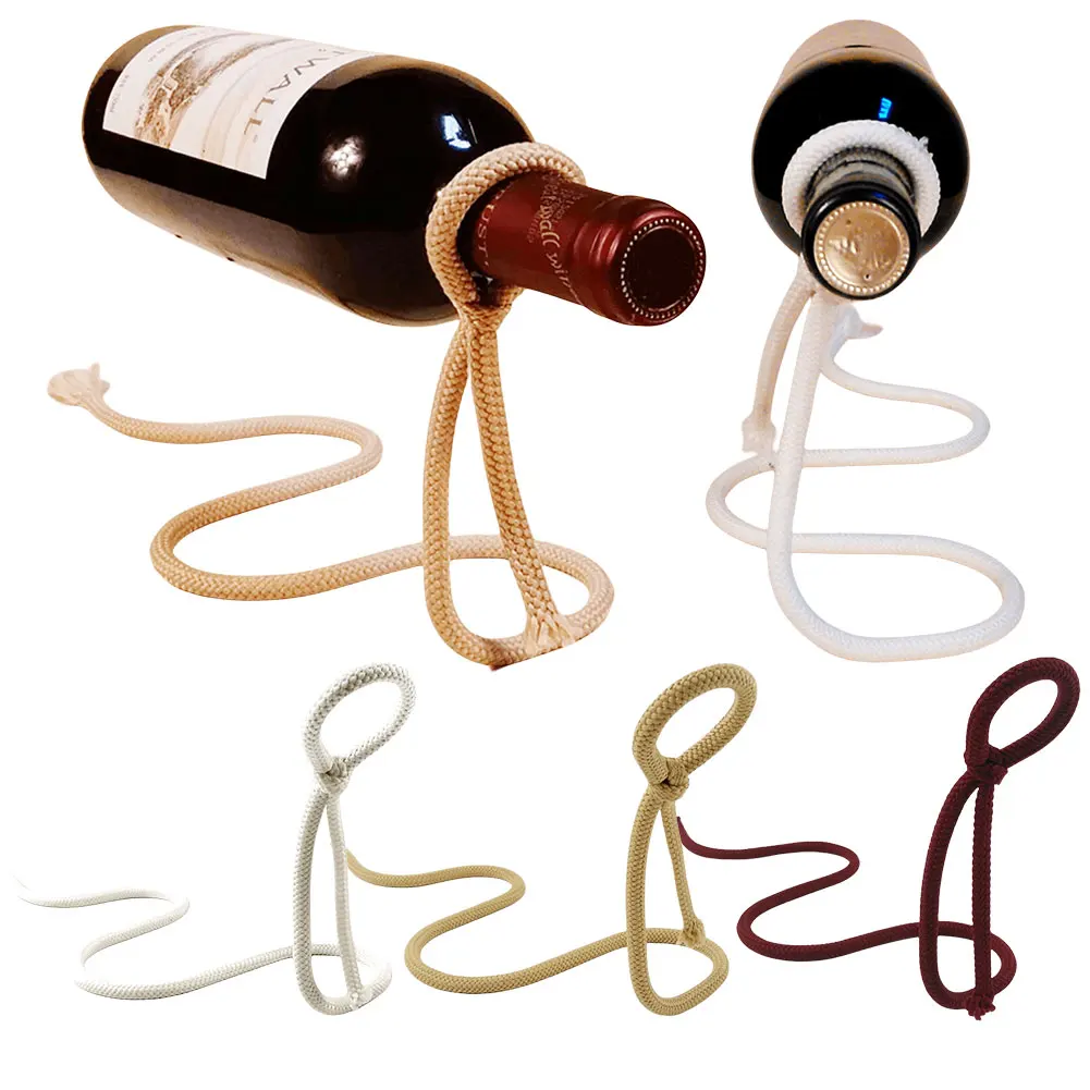 Snake Shaped Red Wine Rack Modern Style Magical Rope Shaped Bottle Bracket for Home Kitchen Bar Countertop