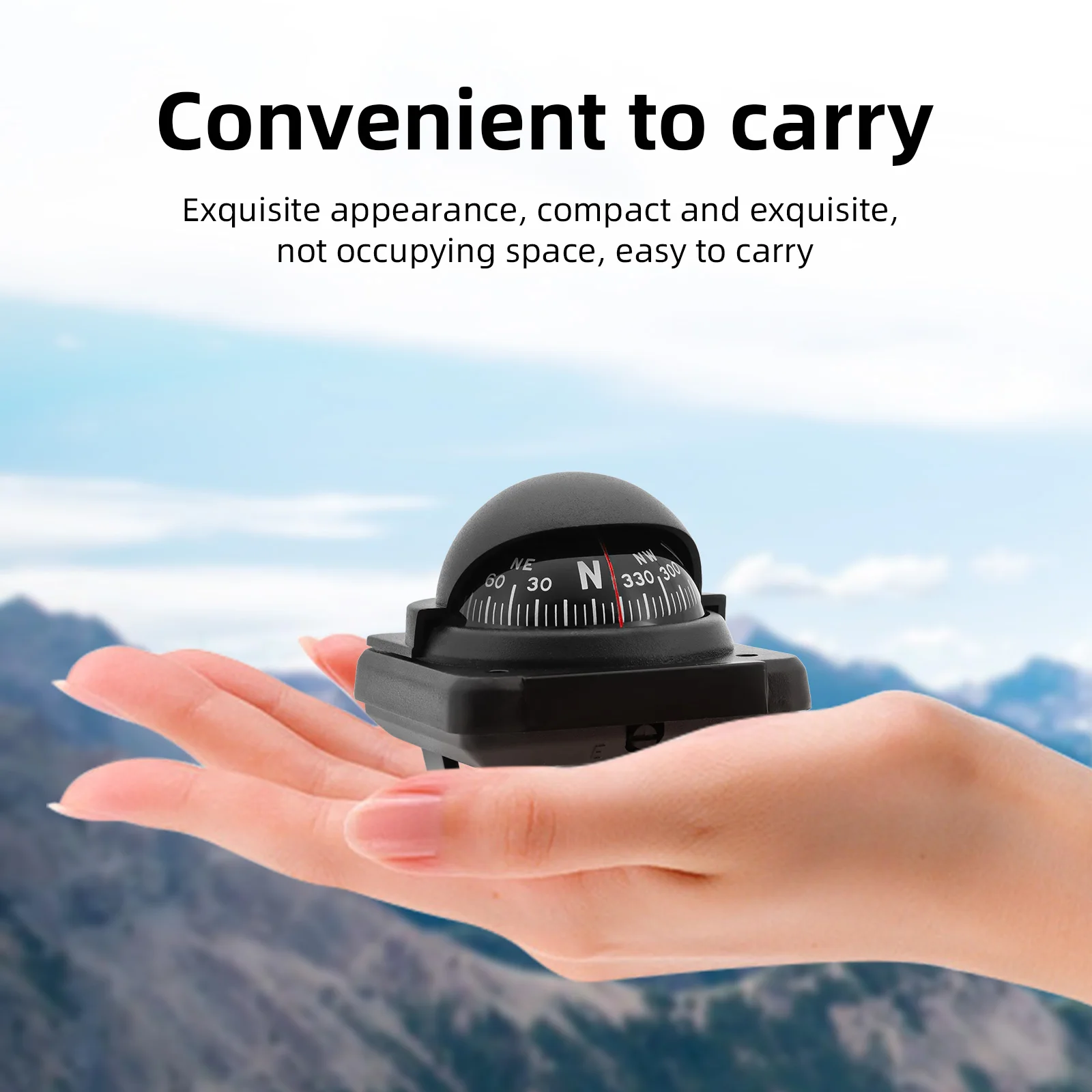 بوصلة ملاحة صغيرة متعددة الوظائف بوصلة صغيرة دليل الكرة البوصلة البحرية البحرية للسيارة المائية قارب قافلة شاحنة