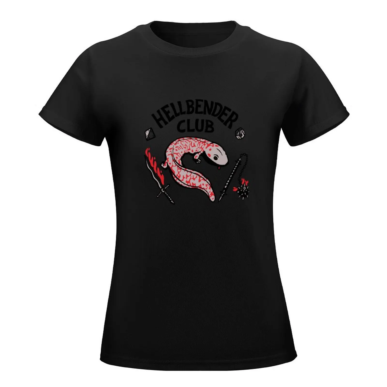 Hellbender club amphibian design T-Shirt anime clothes tees tops Women