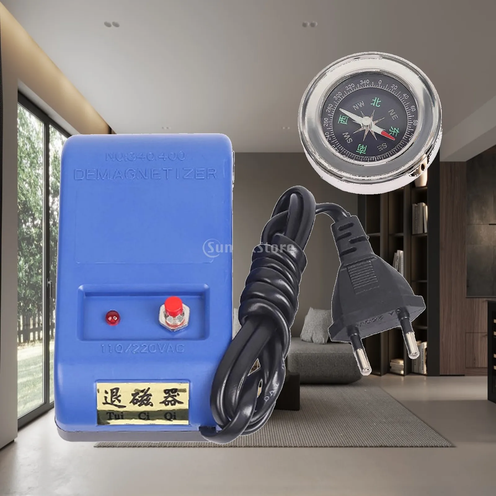 Watch Demagnetizer Watch Stores Portable Watch Tools Compact with Compass Practical Demagnetization Tools