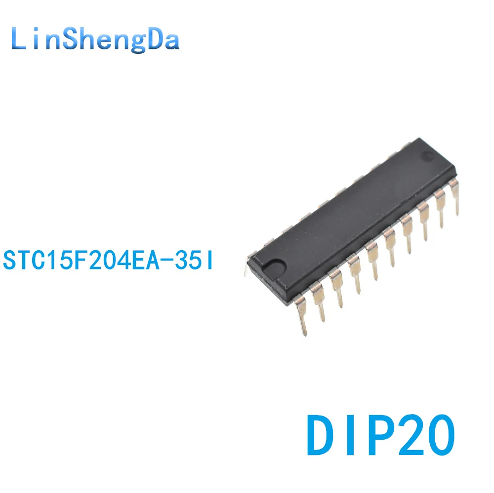 

10PCS STC microcontroller chip STC15F204EA-35I-PDIP20 straight plug 20 pin DIP20