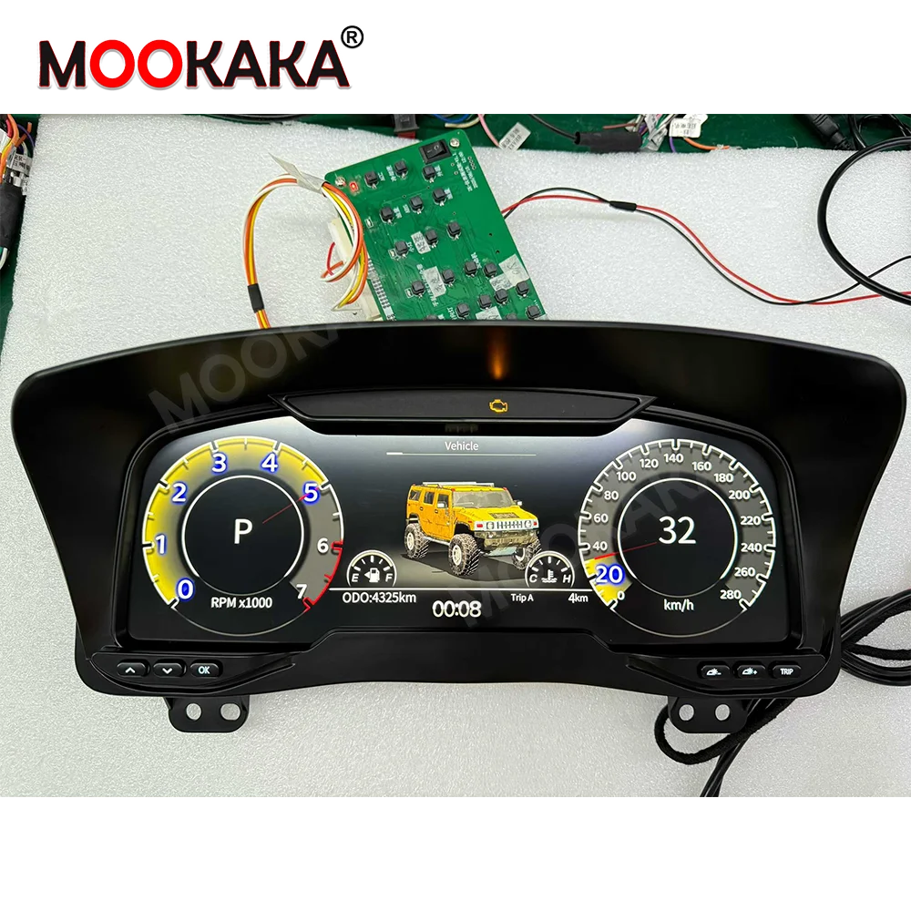 Car Digital Cluster For Hummer H3 2005-2010 Dashboard LCD Instrument Panel Virtual Cockpit Speedometer Headunit Meter Screen