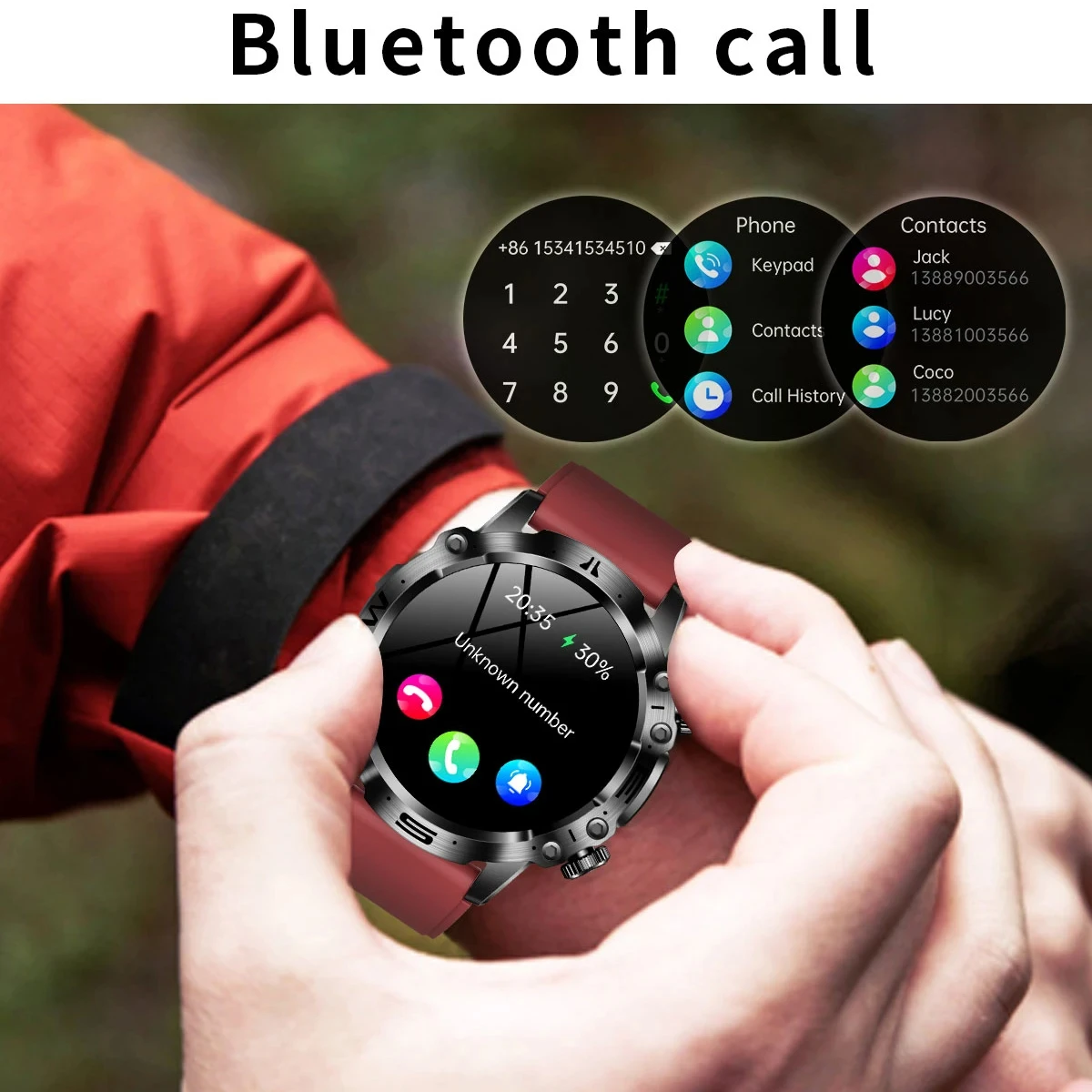 2023 New Blood Sugar Smartwatch Bluetooth Call Non-invasive Blood Glucose Smart Watches 360*360 HD Screen ECG Monitor Watch