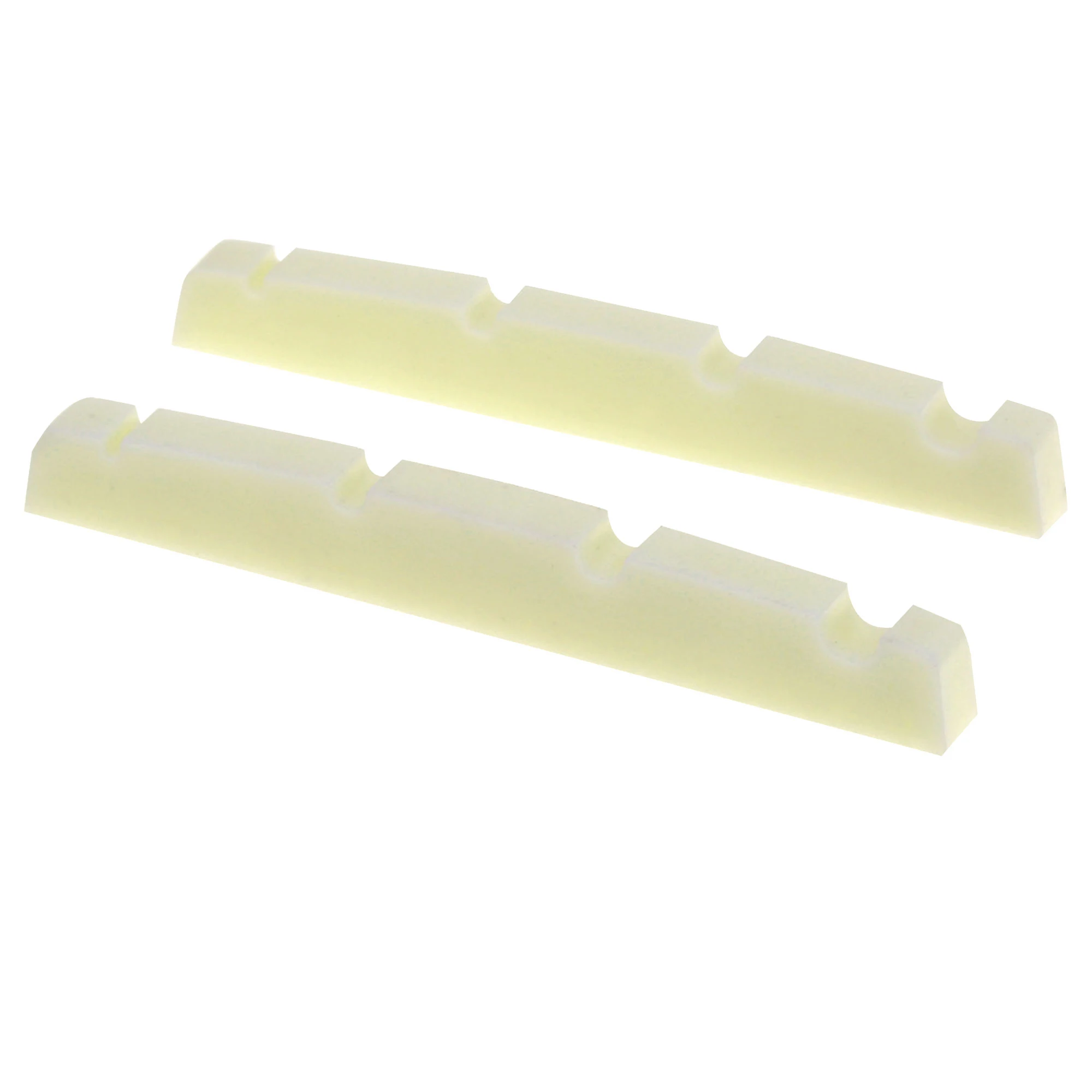 Musiclily Pro يوريا الراتنج البلاستيك مشقوق 42.3 مم صواميل جهير دقيقة مسطحة القاع لـ 4-سلسلة P Bass (مجموعة من 2)