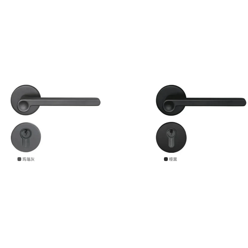 رافعة صامتة عائمة على مقابض الأبواب الوردية باب نار مضاد للصدأ لغرفة النوم والحمام والأجهزة المنزلية مع جسم قفل اسطوانة القفل