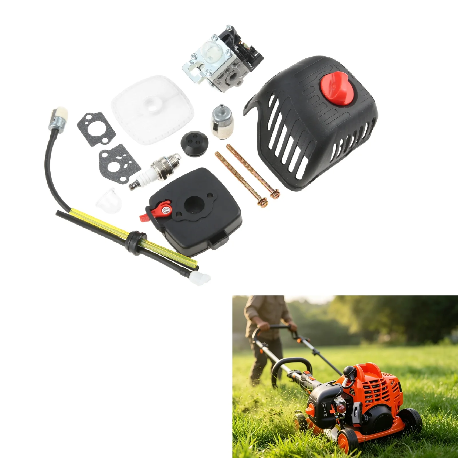 SRM 225 Carburetor Air Filter Cover Kit for Echo Trimmer SRM-225 GT225 PE-225 PAS225 SHC225 PPF225 for Zama RB-K93 Weed Eater