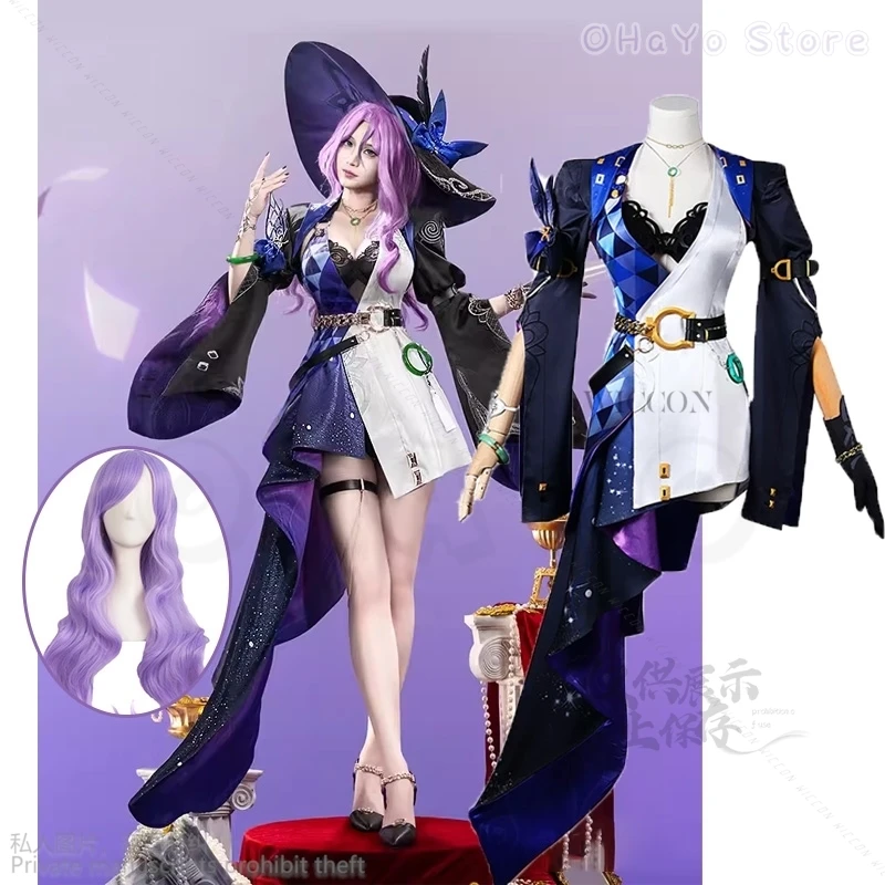 Game Honkai: Star Rail Cosplay Jade Cosplay Costume Jade Dress With Necklace Prop Women Halloween Party Roleplay Costume Wig