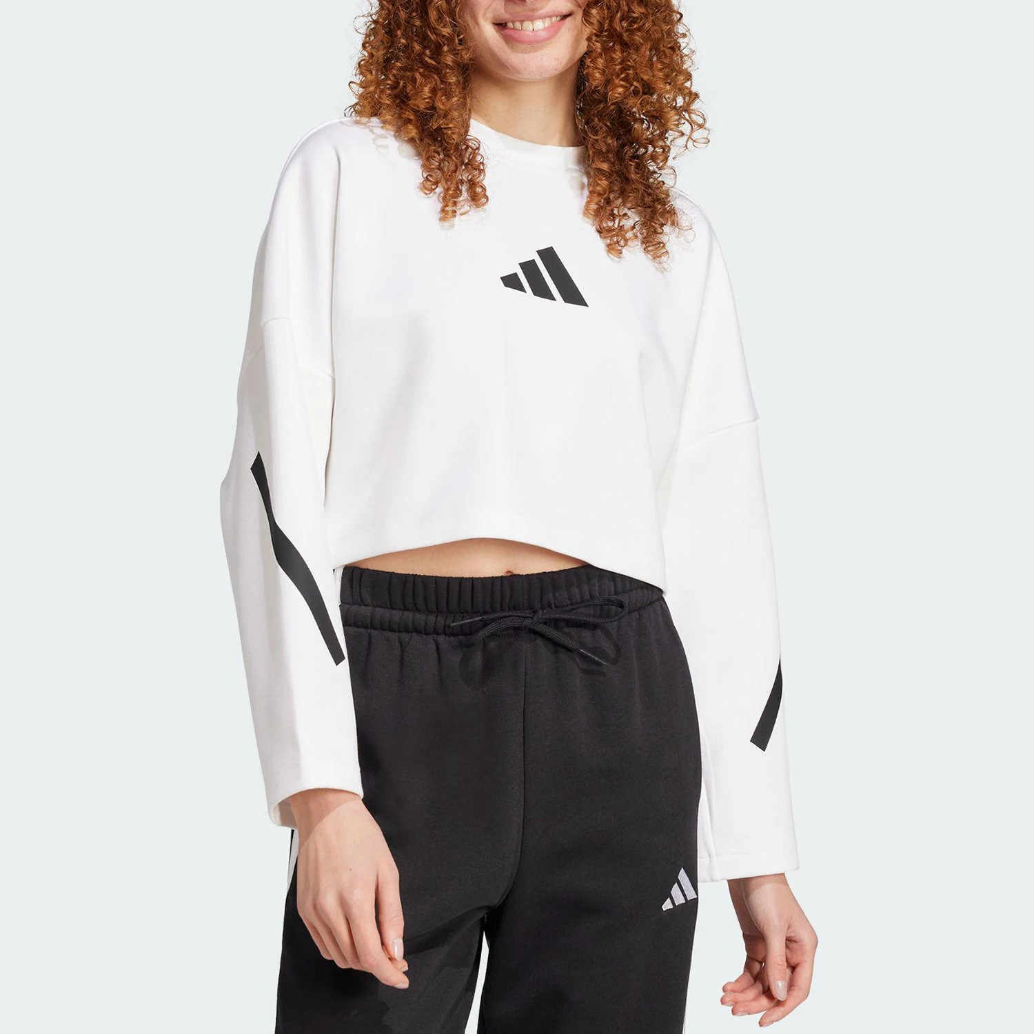

Официальный весенний новый женский модный простой короткий свитшот Adidas JW1759