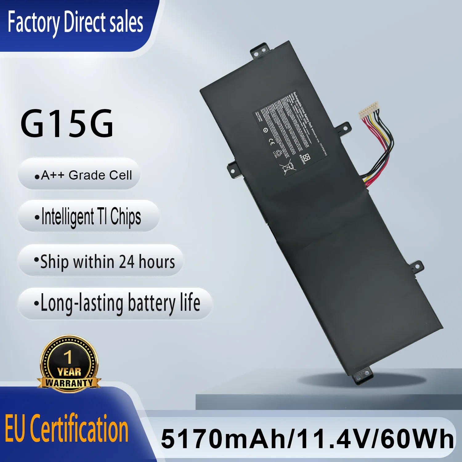 G15G Laptop Battery For ThundeRobot 911 Targa-T6a T6C T6b T5Tb T6d B5Ta MACHENIKE F117 Series Gigabyte SabrePro 15-W8 Pro 15 G
