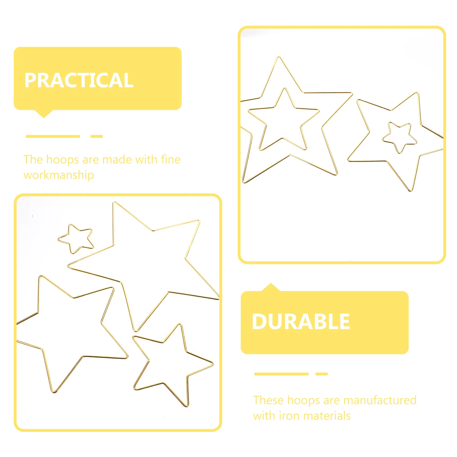 

12 шт. металлические обручи, материалы «Ловец снов», звездообразные кольца для рукоделия «сделай сам», для венка, настенный декор, железо, прочный, гладкий, с цветочным рисунком