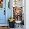 Christmas Reindeer Garden Flag 12x18 Inch Merry Holiday Deer Lighted Antlers Sleigh Gifts Lantern Snowy Forest Rustic Outdoo llz