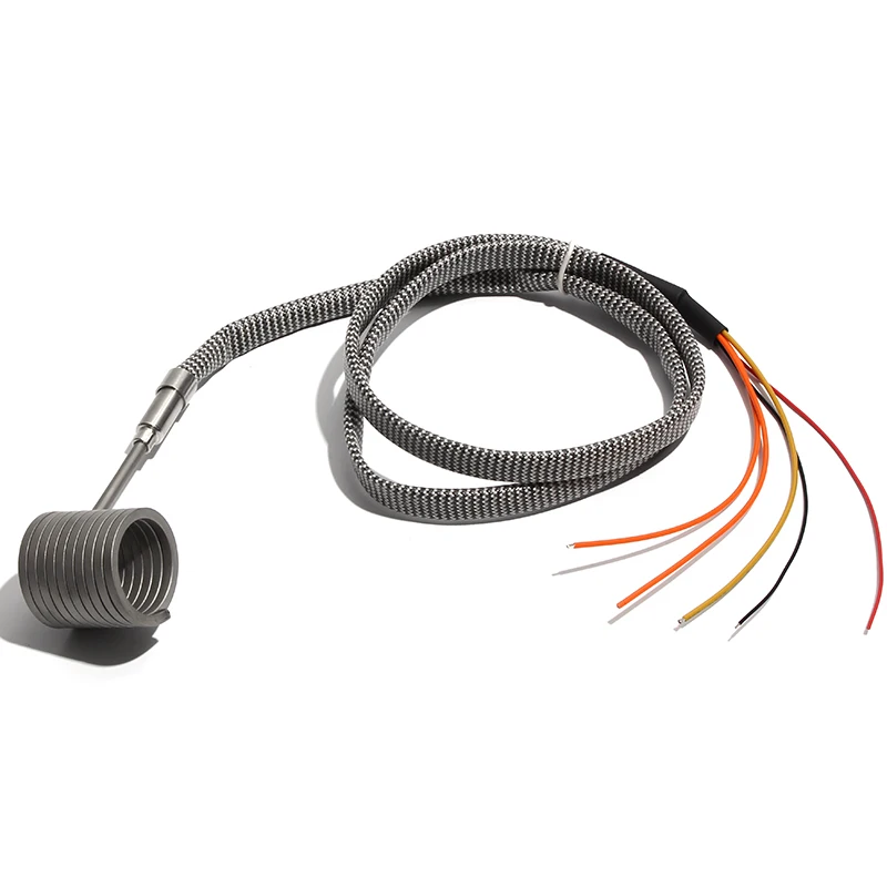 2pcs Hot runner Coil Heater (ID*H)70 mm x 50 mm and section 4.2 mm x2.2 mm,220v 1100W,K type  themocouple,lead wire 1M