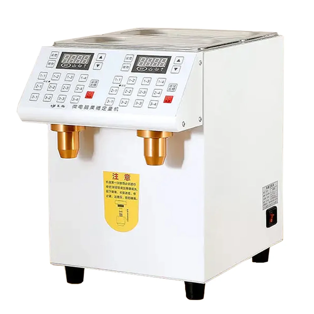 

Fructose Filling Machine 5L+5L Bubble Milk Tea Shop Automatic Electric Syrup Sugar Dispenser Laevulose Quantifier