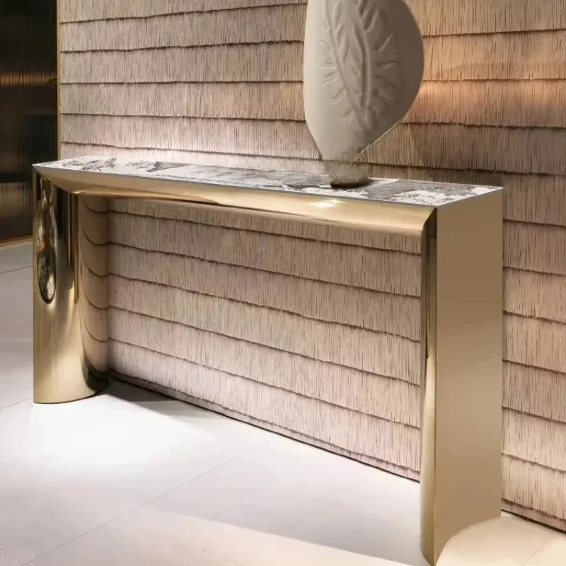 

A Light luxury porch table against the wall Slate porch cabinet Decorative cabinet Bright Pandora