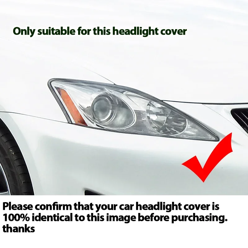 HeadLights Cover For Lexus IS250 IS300 IS350 XE20 2006-2012 Transparent Housing Front Headlights Lens Shell Glass Lampcover
