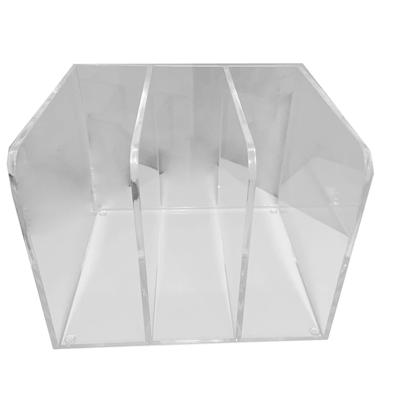 3 Verticale Compartiment Clear Acryl Tijdschrift Bestand Houder Bureau Organizer Voor Kantoor Organisatie Opslag