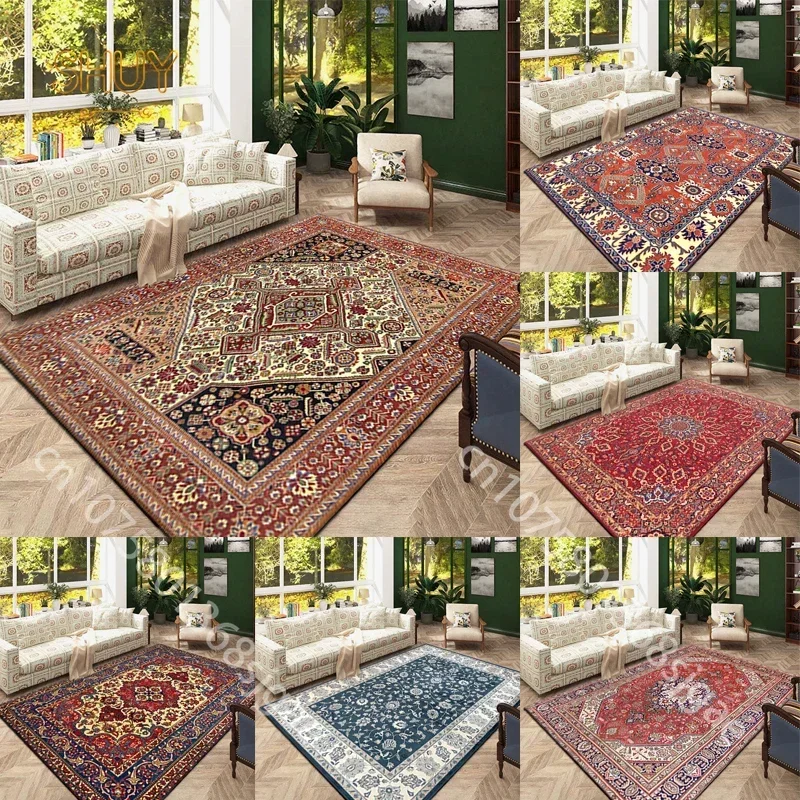 

Boho Geometric Carpet Bedroom Decor Vintage Floor Mat Rugs Living Room Decoration Coffee Tables Area Rug Bathroom Anti Slip Mats