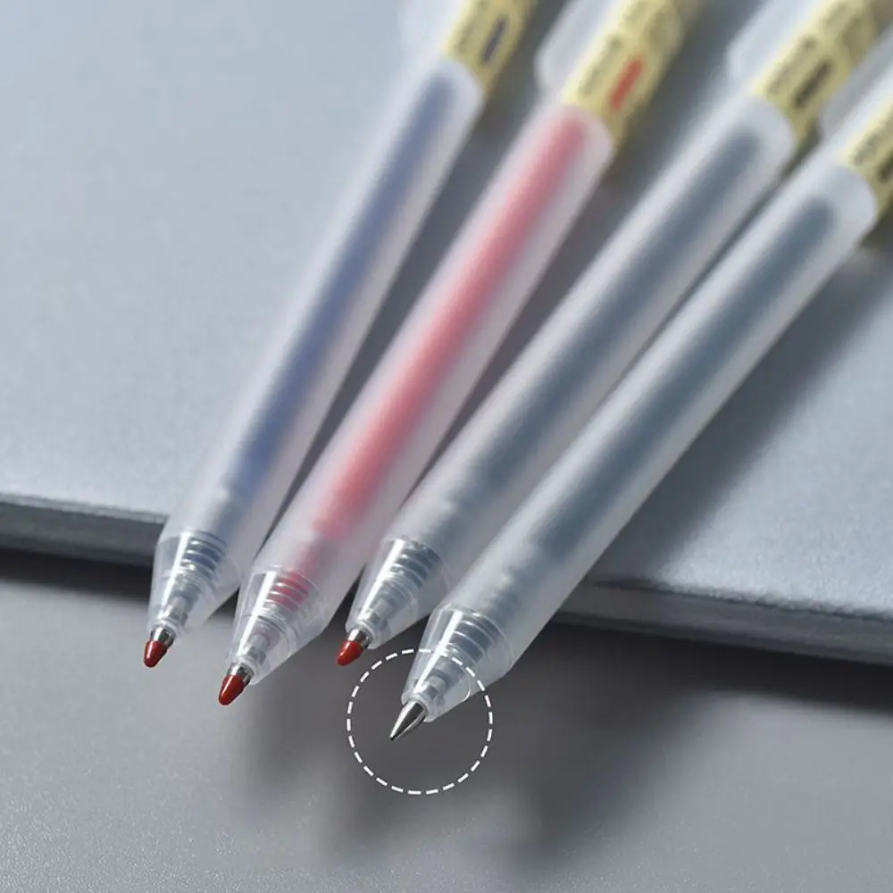 5 Pcs/Bag 0.5MM Nib Press Neutral Pen High Beauty Quick Dry Signature Pen Inktight Simple Scrub Ballpoint Pens