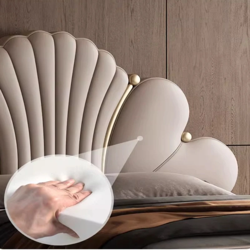 200x220 سنتيمتر إطارات كاملة الحجم سرير مزدوج الملك الحجم غرفة نوم جلدية فاخرة سرير الزفاف 2 شخص اللوح الأمامي الملكة التوأم كاما الأثاث