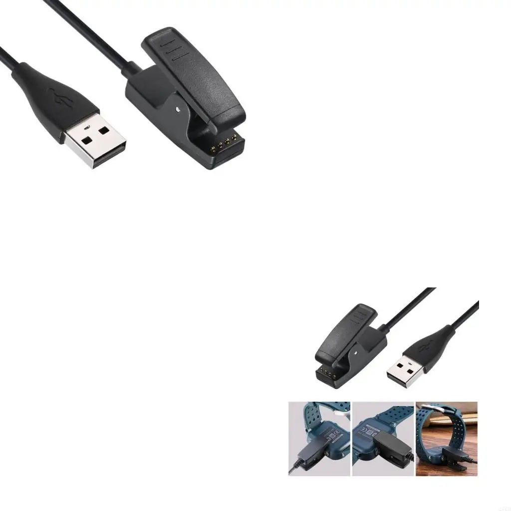 

100cm/39inch Black Charging Cable For Garmin 235 35 230 630 735XT