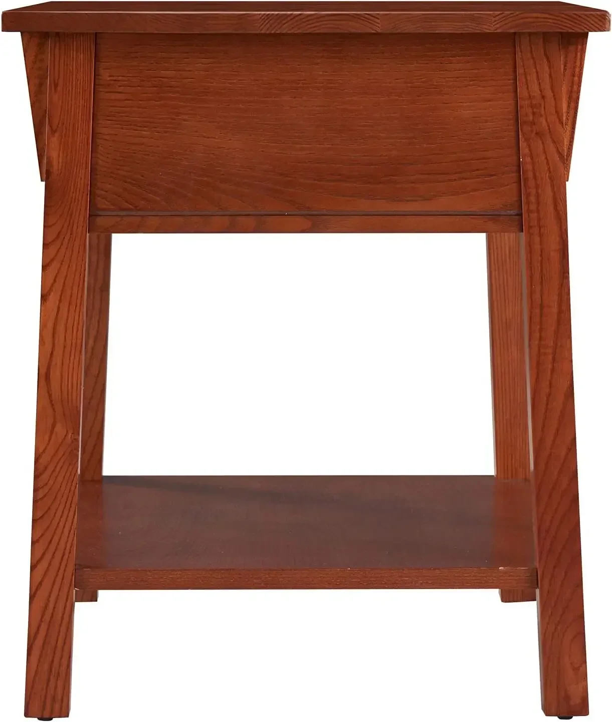 9066-SC Mission Locking Drawer Secret Compartment Side Table, Russet/Blackened