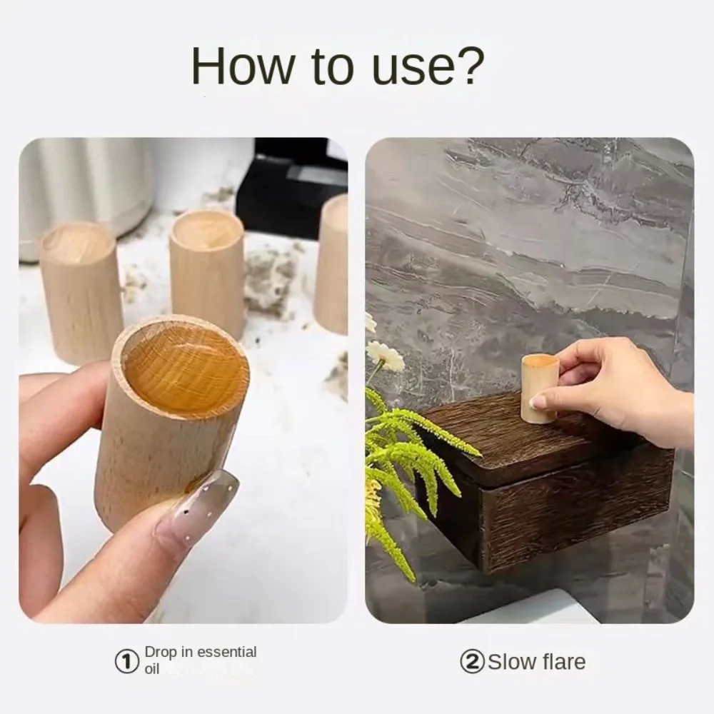 Durable Wooden Essential Oil Diffuser Refreshing Sleep Long-lasting Floral Aromatherapy Inhaler Slowly Volatile Wood Ornaments