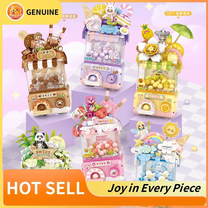 

Genuine Loz Mini Blocks City Series Street View Food Truck Fruit/Icecream Shop Learning Assemble Toys Children Surprise Gifts