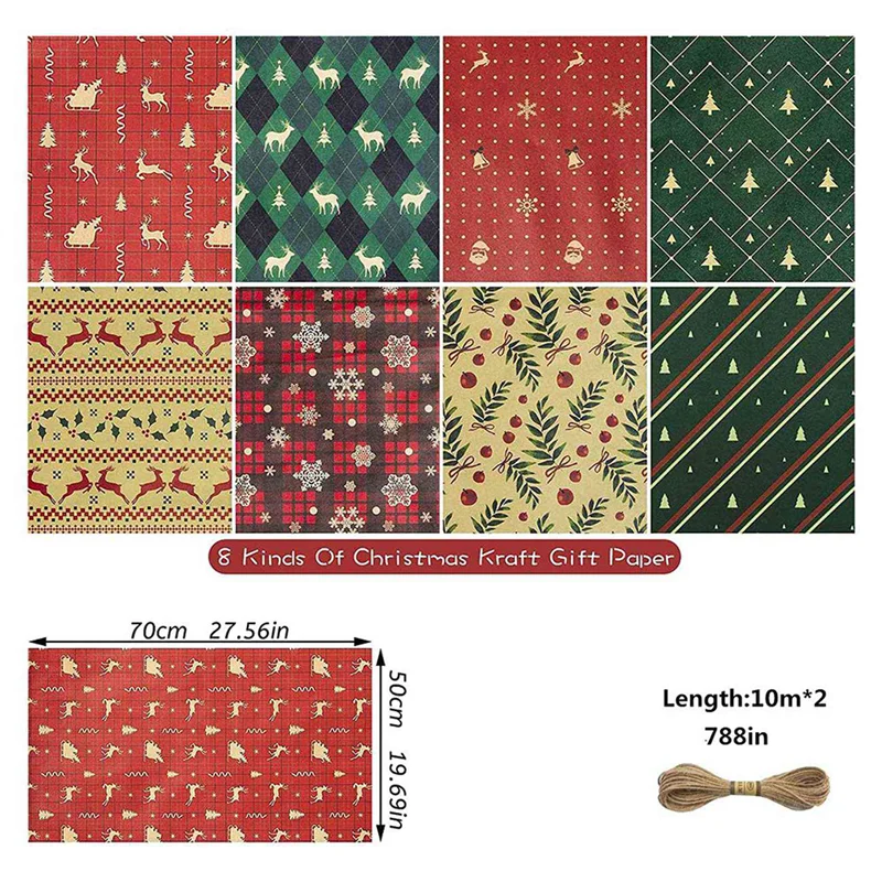 ورق تغليف الهدايا AA81-16، لورق تغليف حفلة عيد الميلاد وأعياد الميلاد، ورق تغليف الهدايا، ورق تغليف الهدايا الحاضر