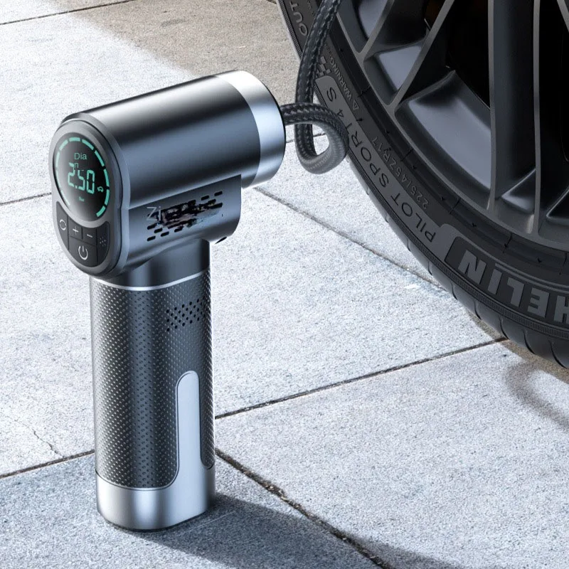 Bomba de inflado de coche inalámbrica, compresor de aire eléctrico portátil, bomba de inflado de neumáticos para motocicleta y bicicleta, 150Psi, 12V de CC