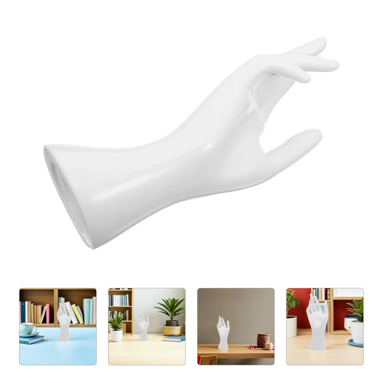 2Pcs Display Hand Mannequin Jewelry Holder Female Realistic Hand Sculpture Decor for Rings Bracelets Watches Jewelry Display