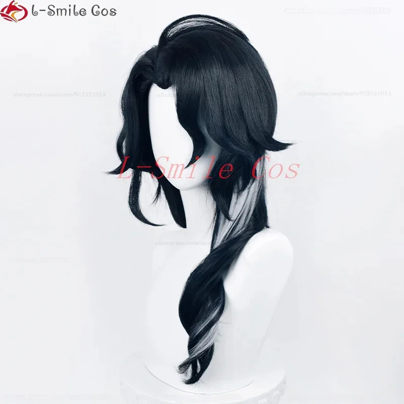 

qq38Game Fatui Cosplay Wig Regrator Pantalone 55cm Long Heat Resistant Synthetic Hair Party Wigs